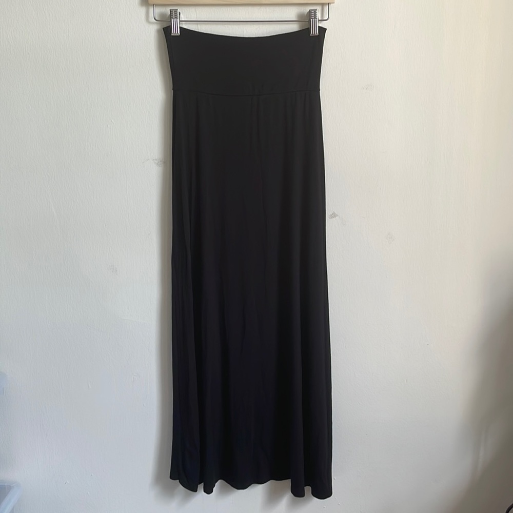 Loveappella Long Black Stretch Skirt Size XSmall
